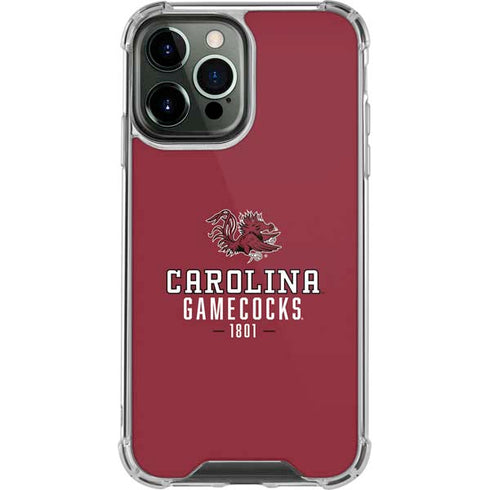 University of South Carolina Gamecocks Red iPhone 13 Pro Max Clear Case